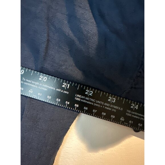 Elena Baldi Boxy Top Small Blue Minimalist Artsy Oversized Linen Feel Coastal - Picture 7 of 7